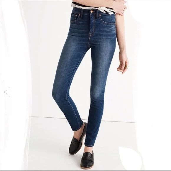 Madewell Rivet & Thread Slim Straight High Waist Jeans - Picture 3 of 15
